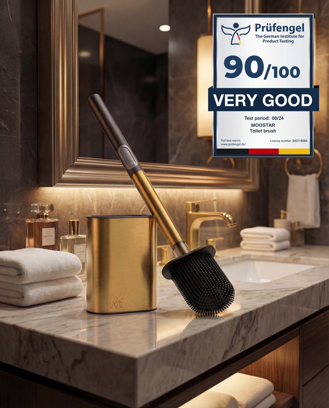 Luxe Gold Toilet Brush That Adds Quiet Style to Everyday Spaces